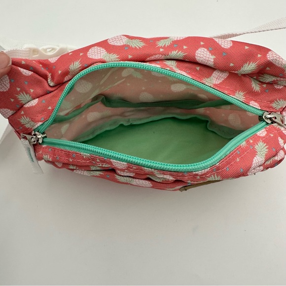 Jadelynn Brooke Pineapple Patterned Pink Fanny Pack, Up to 50” Strap + Bag - Picture 4 of 6